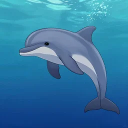 dolphin in the sea, pixar animation
