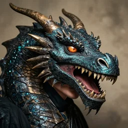 Tom Ellis with a Dragon Head