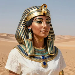 egyptian tabaxi woman by gerald brom, desert, artstation, hyper detailed