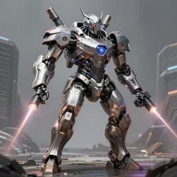 concept art cyber battle mechanical suit armor laser guns modern future era digital painting highly detailed render 4 k 8 k hd trending on artstation