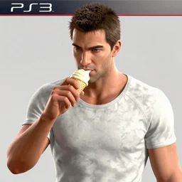 alex mercer from prototype ( 2 0 0 9 ) eats ice cream, ps 3 gameplay screenshot