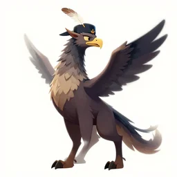 screenshot of a humanoid anthropomorphic gryphon bard with a feather in its cap as an enemy in spyro the dragon video game, with playstation 1 graphics, activision blizzard, upscaled to high resolution