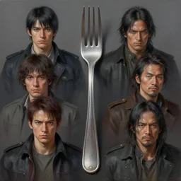 concept art of a fork, highly detailed painting by dustin nguyen, akihiko yoshida, greg tocchini, greg rutkowski, cliff chiang, 4 k resolution, trending on artstation, 8 k