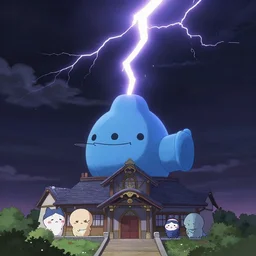 lightning hitting the top the church, Ilya Kuvshinov, digital, concept art, Kyoto animation, last exile, blue submarine no. 6,loish, murata range, kawaii, yoshitaka amano, studio lighting, manga, bright colors, beautiful, 28mm lens,alphonse mucha, vibrant high contrast, gradation, jean giraud, moebius, fantasy, rule of thirds, fibonacci, intricate, cel shaded, flat, matte print, makoto shinkai
