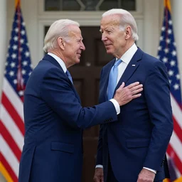 Joe Biden slapping Joe Biden