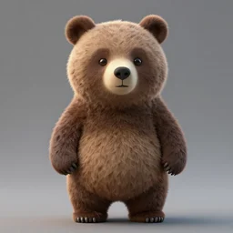 a cute bear rendered as an unreal engine