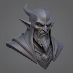 necromancer head, stylized stl, 3 d render, activision blizzard style, hearthstone style, darksiders art style, greg rutkowski style