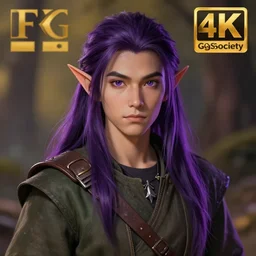 A professional digital portrait painting of a D&D druid, painted by Hayao Miyazaki, 4k, digital art, trending on cgsociety, highly detailed, upper body shot, shallow depth of field, purple and yellow lighting, professional lighting, airbrush,