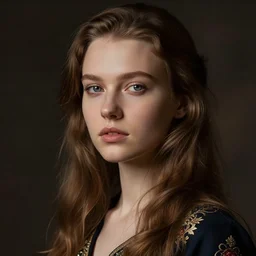 a portrait of a beautiful eurasian russian girl