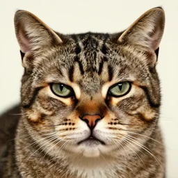 photographic portrait of a wrinkly sad cat face, by max ernst and alfred pellan