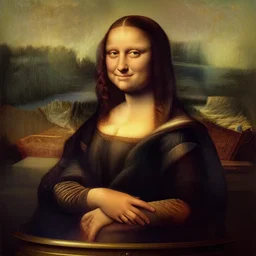portrait of happiness sitting upon a table with heightened detail, poised, intense emotion, detailed facial expression, detailed surroundings, intricate, elegant, highly detailed, centered, digital painting, artstation, concept art, smooth, sharp focus, illustration, by ( leonardo da vinci ), wlop