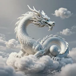 A dragon made of clouds, concept art, matte painting, 8k, highly detailed, artstation