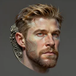 anthropomorphic ring head in opaque heapbody chris hemsworth hellspawn, intricate, elegant, highly detailed face, wide angle, digital painting, artstation, concept art, sharp focus, illustration, art by artgerm, bob eggleton, stephen hickman, richard corben, wayne barlowe, greg rutkowski, alphonse mucha, 8 k