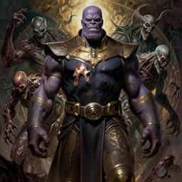 the platonic ideal of avatar of cletus kasady ultimate carnage thanos dementor doctor manhattan chtulu nazgul, detailed, intricate, hyperrealism, intense, scary, decay, dmt, art by brock hofer and artgerm and greg rutkowski and alphonse mucha