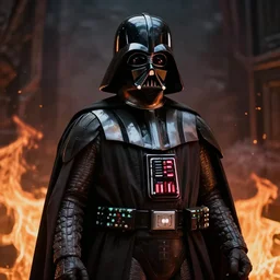 darth vader from star wars posing, flames, dark atmosphere, cinematic shot, intricate, ornate, photorealistic, ultra detailed, realistic, 1 0 0 mm, photography, octane, high definition, depth of field, realism, 8 k, artstation