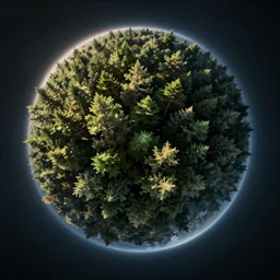 forest in a magic sphere
