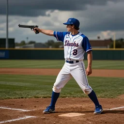 Dutch baseball player armed with a gun.