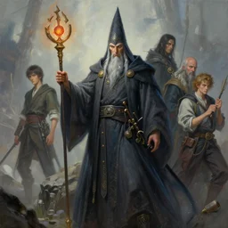 concept art of wizard, highly detailed painting by dustin nguyen, akihiko yoshida, greg tocchini, greg rutkowski, cliff chiang, 4 k resolution, trending on artstation, 8 k