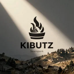 logo KIBUTZ, steampank style