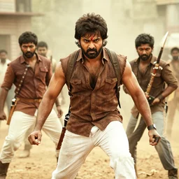 action scene from the movie RRR