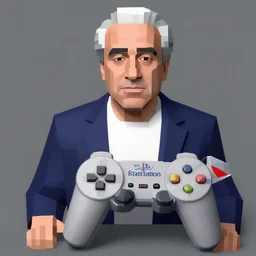 low quality playstation 1 ps 1 render of danny devito. gameplay footage, polygons, ps 1, screenshot