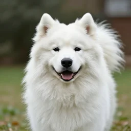 Samoyed dog with face of gollum n -9