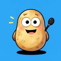 an album cover for a singing potato