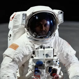a beautiful artwork portrait of an astronaut on the moon, by greg rutkowski and jesper ejsing and raymond swanland, featured on artstation, wide angle, vertical orientation