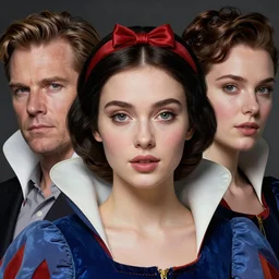 realistic detailed face portraits of snow white by emilia dziubak, will terry, greg olsen, chris mars, ann long, and mark brooks, fairytale, female, feminine, art nouveau, illustration, character concept design, storybook layout, story board format