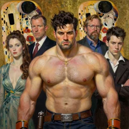 portrait of thick muscular zarya from overwatch by alexander mcqueen, by roberto ferri, by tom bagshaw, by j. c. leyendecker and klimt, by austin osman spare, highly detailed oil painting, very intricate, cinematic lighting, award - winning, american romanticism, artstation, cgsociety, official art, octane