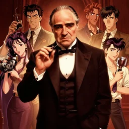 the notorious b. i. g. as the godfather, animation pixar style, shaded lighting poster by magali villeneuve, artgerm, jeremy lipkin and michael garmash, rob rey and kentaro miura style, trending on art station