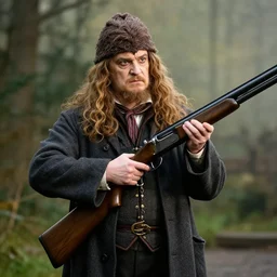 hagrid with a shotgun