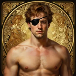 portrait of dwight schrute, d & d, muscular, eyepatch! fantasy, intricate, elegant, highly detailed, digital painting, artstation, concept art, smooth, sharp focus, illustration, art by artgerm and greg rutkowski and alphonse mucha