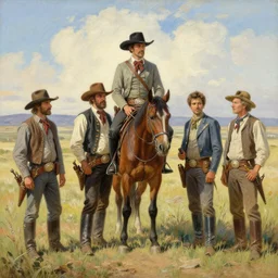 greg manchess painting of wild west scenery in the year 1 8 5 0, painting, trending on artstation, by huang guangjian and gil elvgren and sachin teng