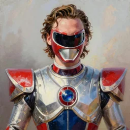 realistic Portrait painting of Tom Hiddleston as Cyborg Power Ranger, made by Michaelangelo, physical painting, Sharp focus,digital art, bright colors,fine art, trending on Artstation, unreal engine.