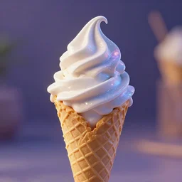 an ice cream in a cone but the ice cream is star dust, digital art, 4k, trending on artstation