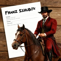 franz schubert reading notesheet and riding a horse in red dead redemption 2