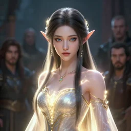 a beautiful eimi fukuda elven princess, stuning 3 d render, masterpiece, glowing aura, by donato giancola and greg rutkowski and wayne barlow and zdzisław beksinski, realistic face