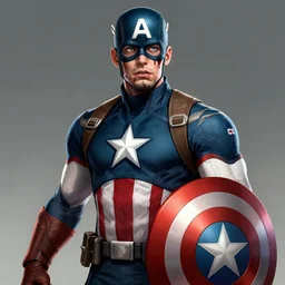 capitan america as a zombie, by greg rutkowski, mucha, artgerm,