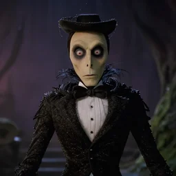 man edward peanutbutterhands by tim burton. movie still, cinematic lighting