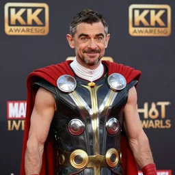 mr. bean depicted as thor from marvel cinematic universe, photography, award winning, 4 k