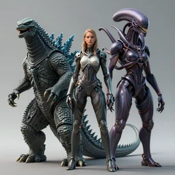 an female humanoid fusion of a dragon, godzilla, and a xenomorph trending on artstation deviantart pinterest detailed hyper detailed photorealistic hd 8 k post - processing high resolution