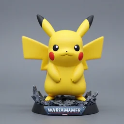 pikachu as a warhammer tabletop figurine t