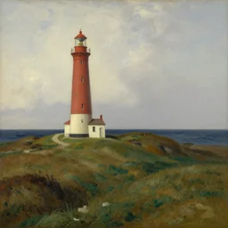 a lighthouse landscape, james ensor
