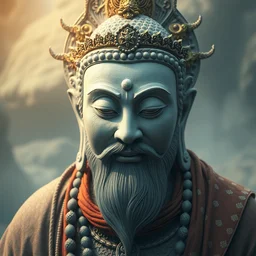 highly detailed vfx portrait of a bodhisattva, king jizo ， stephen bliss, unreal engine, greg rutkowski, loish, rhads, beeple, makoto shinkai and lois van baarle, ilya kuvshinov, rossdraws, tom bagshaw, alphonse mucha, global illumination, detailed and intricate environment