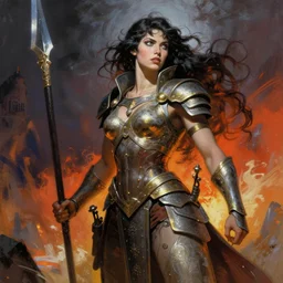 warrior princess by Frank Frazetta,fantasy artwork,bold,striking,high quality!!!!!,masterpiece!!!! 😚