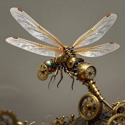 of a very detailed scene of a beautiful large mechanical dragonfly ; steampunk dragonfly ; brass and gears ; clock ; a matte painting by alejandro burdisio ; trending on artstation ; beautifully lit ; epic cinematography ; 8 k resolution ; beautiful detailed photorealistic