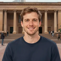 photo of sydney prior hall with simple smile paint detailed digital artstation, portrait hd 4 k, y greg rutkowski and gaston bussiere and craig mullins and j. c. leyendecker, hd