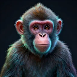 glowwave portrait of monkey, highly detailed, digital art, trending in artstation, matte painting, concept art, octane rendered, art style by yuga labs