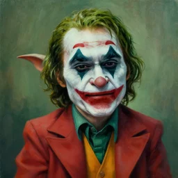 a painting of gollum as the joker, detailed 8 k trending on artstation